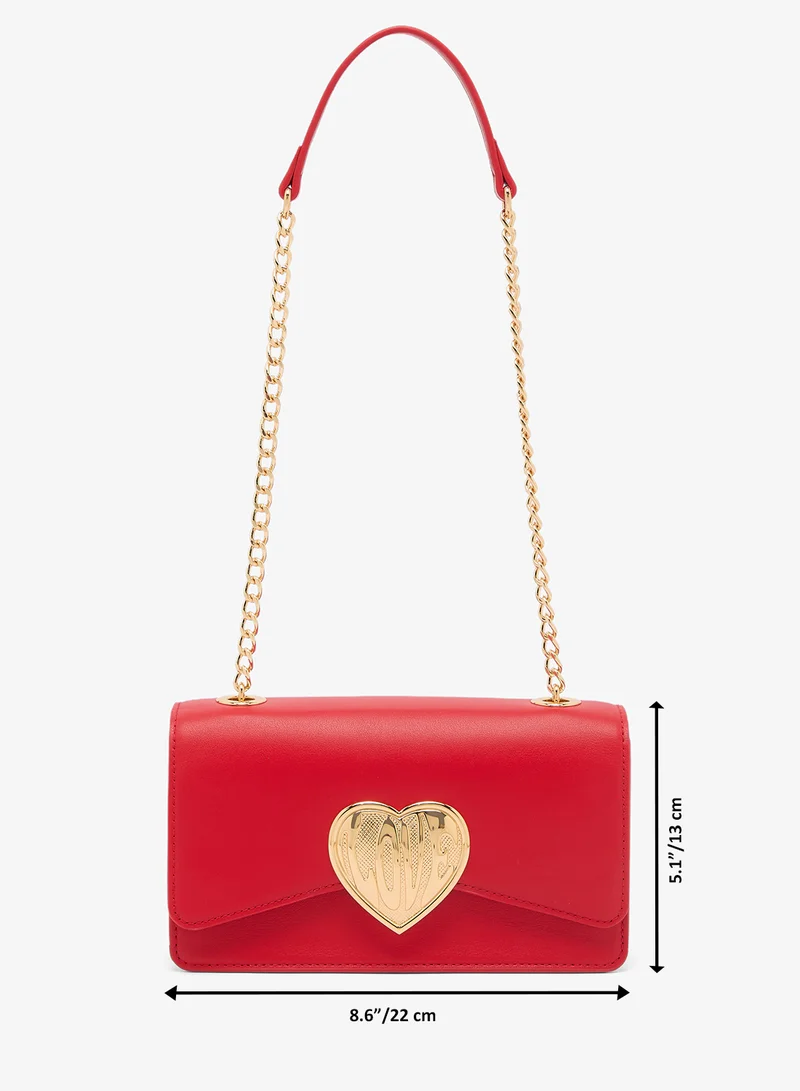 Love Moschino  Victory Heart Calf + PU Crossbody Bag for Women | Best Price UAE